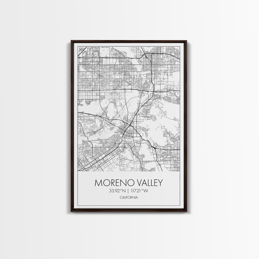 Moreno Valley Street Map, California Map, City Map Art, Modern Art, Wall Art, Canvas Print, Wall Art For Bedroom, Couple Gift, Travel Print