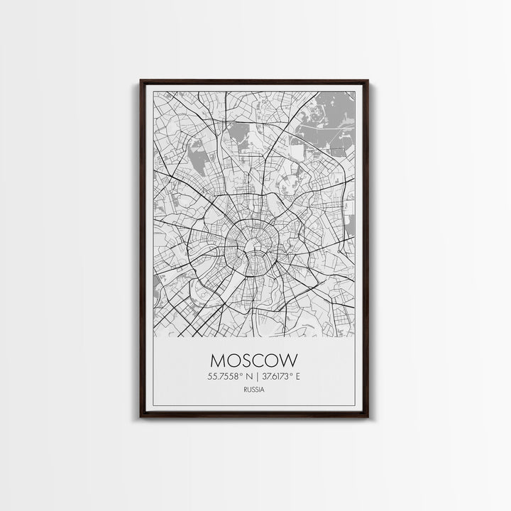 Moscow Street Map, Russia Map, Europe City Map Art, Modern Art, Wall Art, Canvas Print, Wall Art Prints, Gift For Husband, Travel Wall Décor