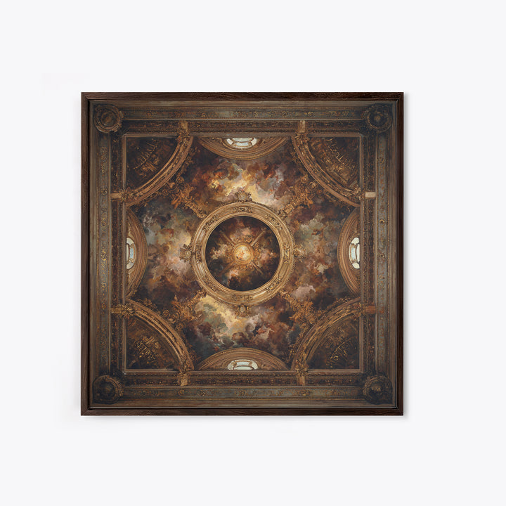Fresco Celestial Ceiling Composition Canvas Print, Renaissanceinspired Art, Wall Art Print, Living Room Decor, Oil Painting, REN-1x1-15