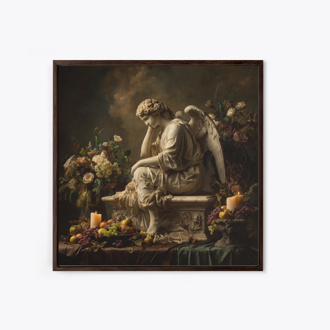 Classical Angel Study Canvas Print, Renaissanceinspired Art, Medieval Decor, Living Room Decor, Classic, Elegant Home Decor, REN-1x1-26
