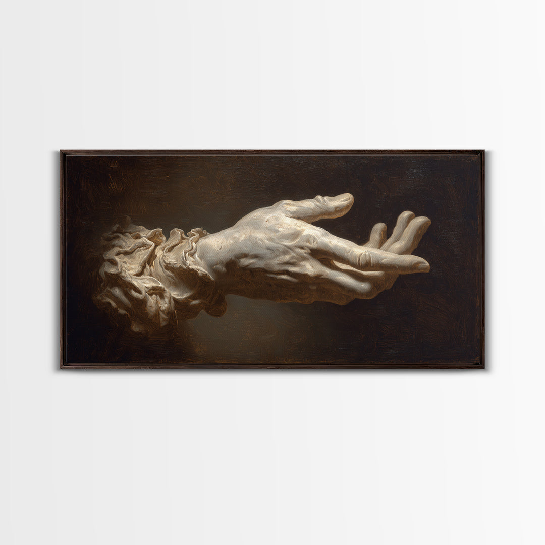 Classical Hands Study Canvas Print, Renaissanceinspired Art, Statement Artwork, Living Room Decor, Fine Art, Classic, REN-2x1-58