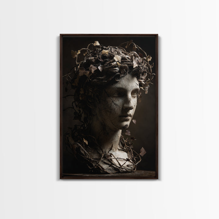 Classical Statue Bust Covered Canvas Print, Renaissanceinspired Art, Fine Art Print, Living Room Decor, Fine Art, Classic, REN-2x3-99
