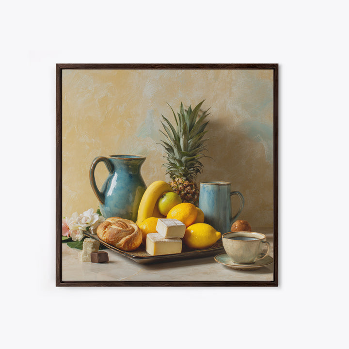 Tropical Fruit Platter Canvas Print, Restaurant Art, Wall Art Print, Restaurant Decor, Fine Art, Bistro, Modern Decor, RES-1x1-18
