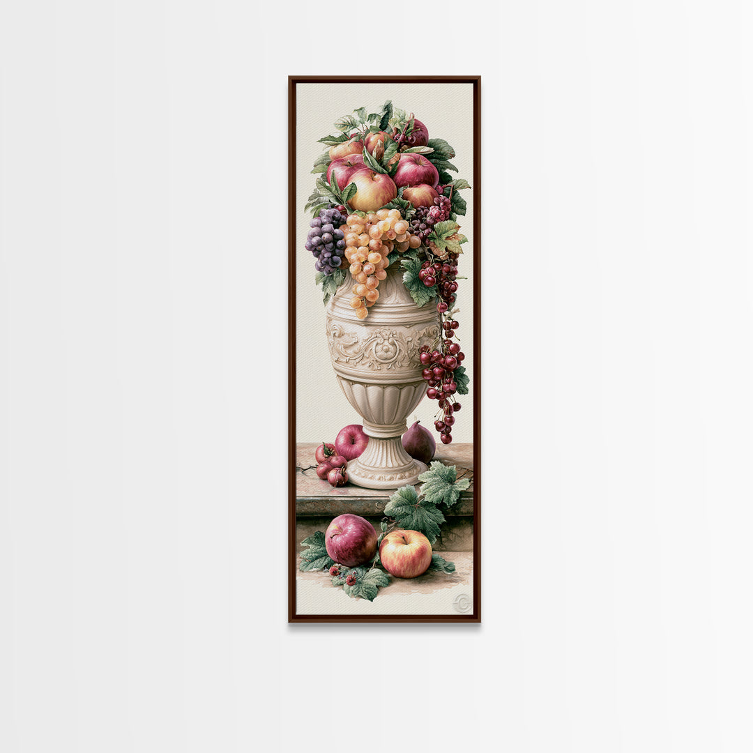 Classic Fruit Bowl Framed Canvas Print, Restaurant Art, Living Room Decor, Restaurant Decor, Fine Art, Bistro, Gallery Decor, RES-1x3-64
