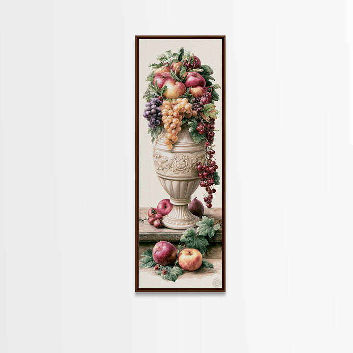 Classic Fruit Bowl Framed Canvas Print, Restaurant Art, Living Room Decor, Restaurant Decor, Fine Art, Bistro, Gallery Decor, RES-1x3-64