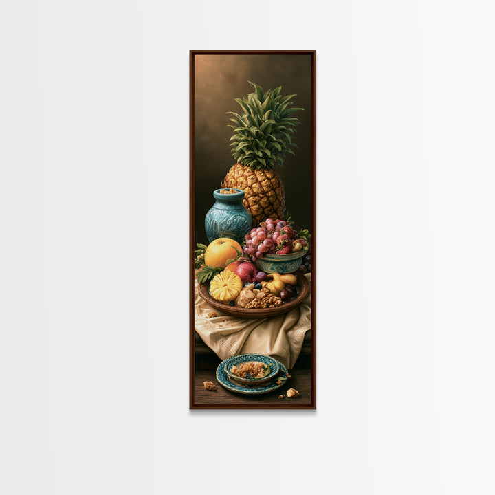 Tropical Fruit Platter Canvas Print, Restaurant Art, Statement Artwork, Restaurant Decor, Fine Art, Bistro, Art Print, RES-1x3-78