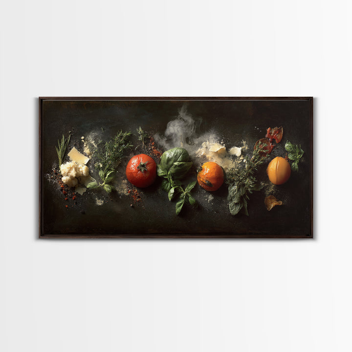 Blackboard Menu Feeling Without Readable Text Canvas Print, Restaurant Art, Canvas, Restaurant Decor, Fine Art, Bistro, RES-2x1-17