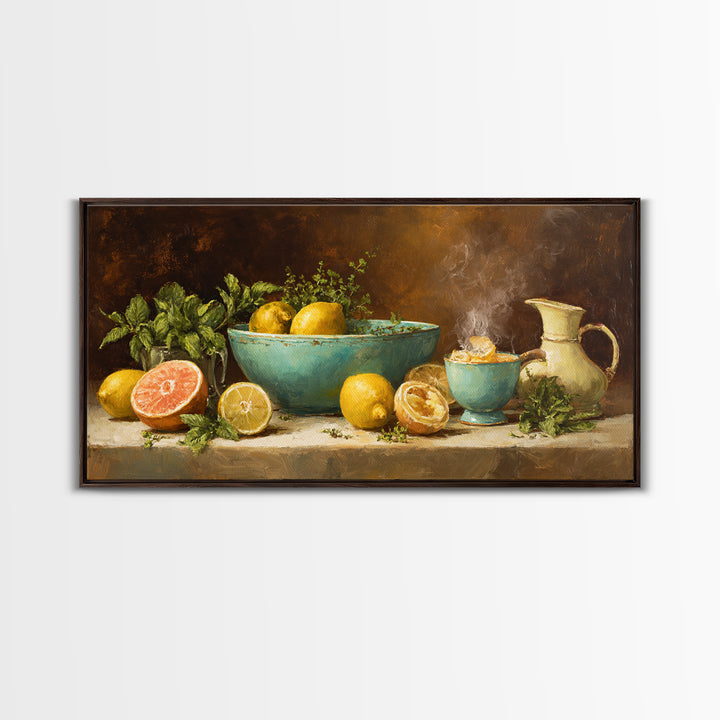 Cocktail and Citrus Bar Composition Canvas Print, Restaurant Art, Kitchen Decor, Restaurant Decor, Bistro, Bedroom Wall Art, RES-2x1-31