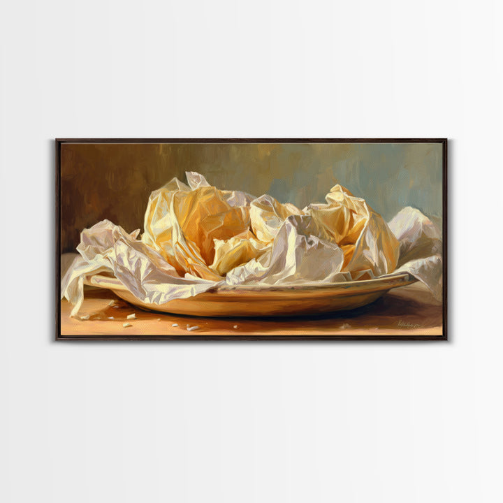 Ramen Bowl Rendered Framed Canvas Print, Restaurant Art, Contemporary Art, Restaurant Decor, Fine Art, Bistro, Kitchen Wall Art, RES-2x1-34
