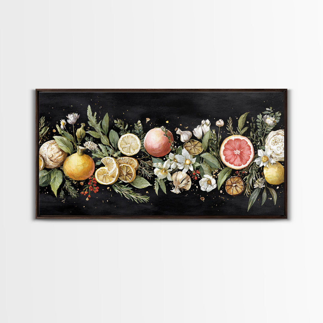 Blackboard Menu Feeling Without Readable Text Canvas Print, Restaurant Art, Canvas, Restaurant Decor, Fine Art, Bistro, RES-2x1-41