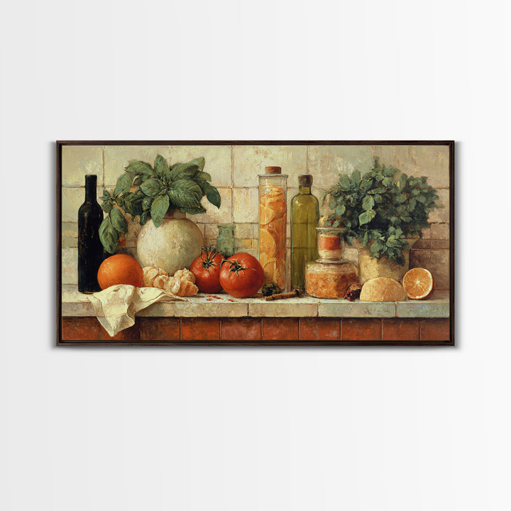 Cocktail and Citrus Bar Composition Framed Canvas Print, Restaurant Art, Kitchen Art, Restaurant Decor, Fine Art, Bistro, RES-2x1-55