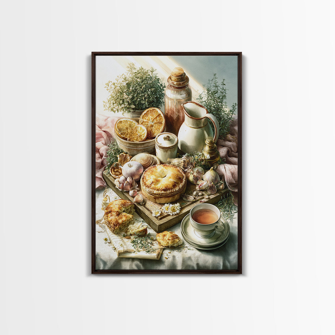 Blackboard Menu Feeling Without Readable Text Canvas Print, Restaurant Art, Framed Wall Art, Restaurant Decor, Watercolor Art, RES-2x3-29