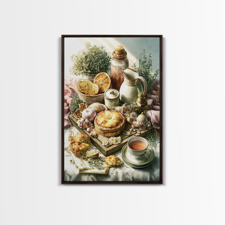 Blackboard Menu Feeling Without Readable Text Canvas Print, Restaurant Art, Framed Wall Art, Restaurant Decor, Watercolor Art, RES-2x3-29