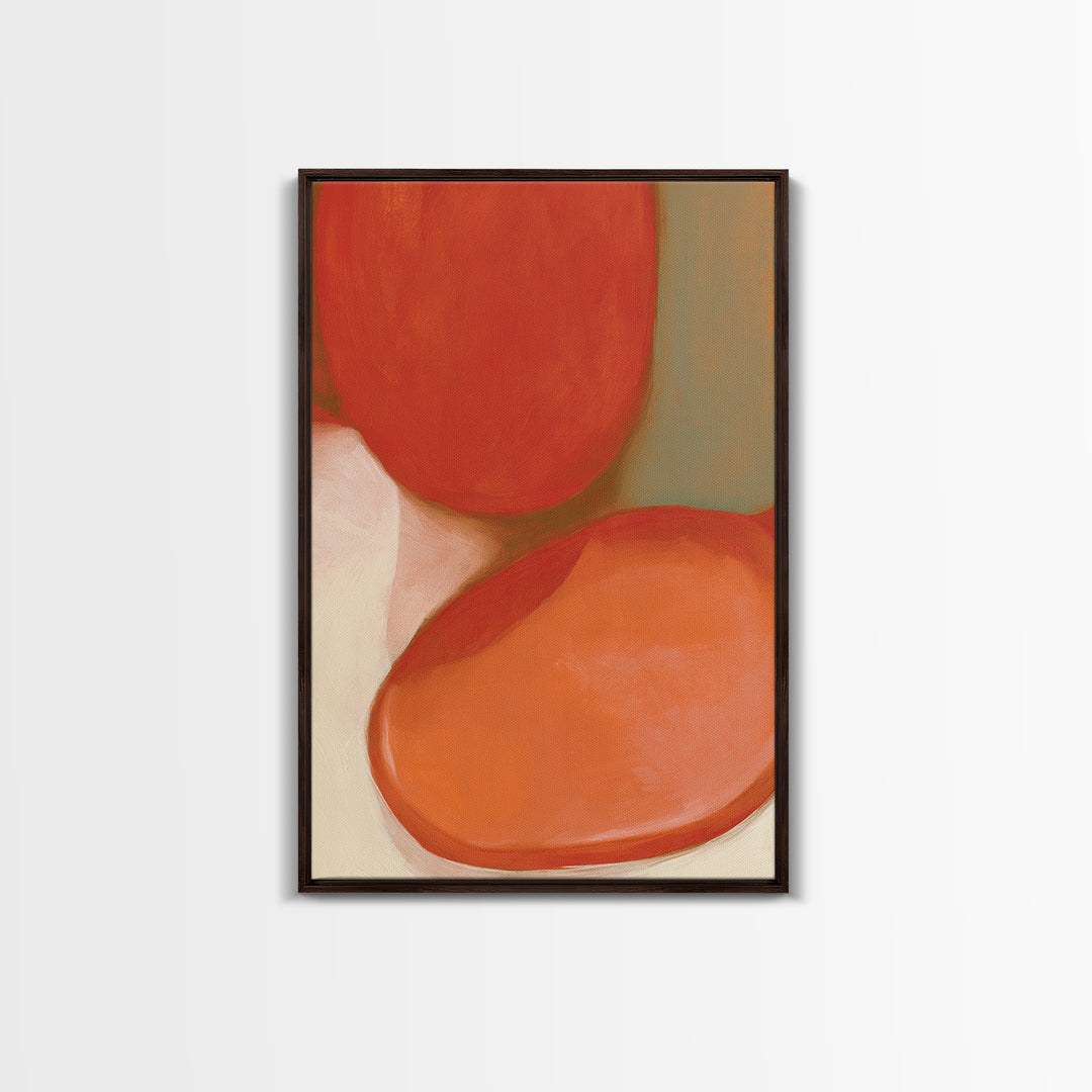 Abstract Appetite Friendly Red and Orange Shapes Canvas Print, Restaurant Art, Printable Art, Restaurant Decor, Abstract Art, RES-2x3-49