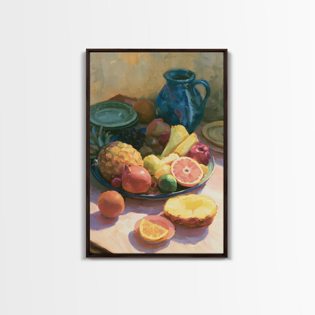 Tropical Fruit Platter Canvas Print, Restaurant Art, Wall Decor, Restaurant Decor, Fine Art, Bistro, Farmhouse Decor, RES-2x3-50