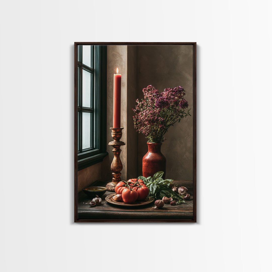 Elegant Table Objects Framed Canvas Print, Restaurant Art, Framed Wall Art, Restaurant Decor, Watercolor Art, Bistro, RES-2x3-80