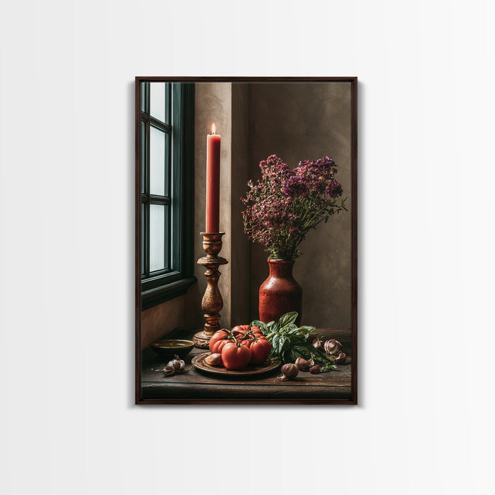 Elegant Table Objects Framed Canvas Print, Restaurant Art, Framed Wall Art, Restaurant Decor, Watercolor Art, Bistro, RES-2x3-80