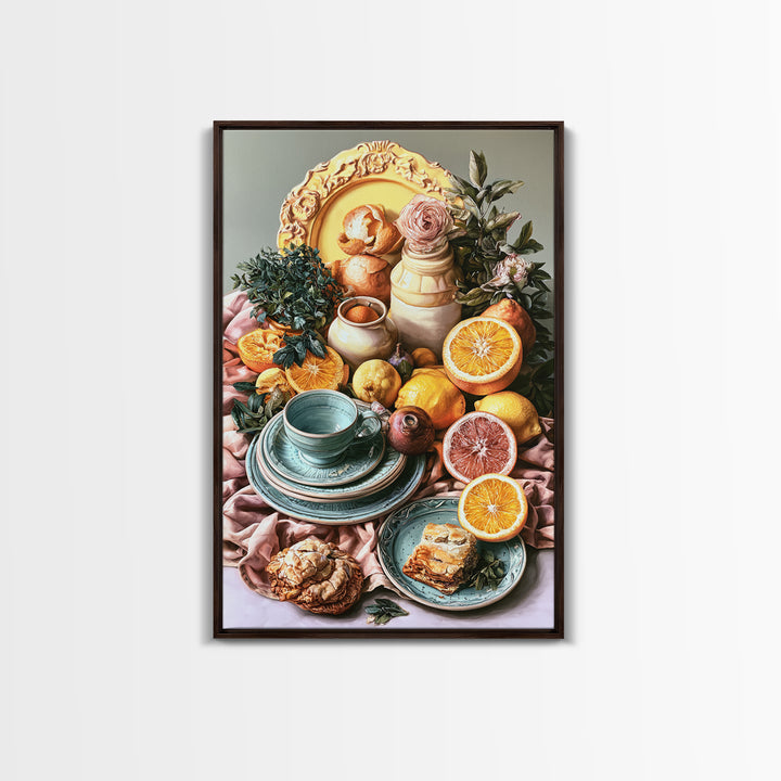 Cocktail and Citrus Bar Composition Canvas Print, Restaurant Art, Cool Wall Art, Restaurant Decor, Fine Art, Bistro, RES-2x3-91