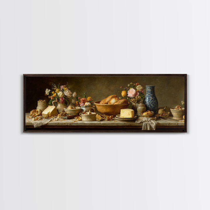 Classic Fruit Bowl Framed Canvas Print, Restaurant Art, Modern Decor, Restaurant Decor, Fine Art, Bistro, Poster, Wall Decor, RES-3x1-44