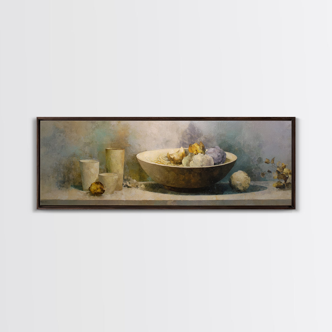 Seafood Lobster and Shell Arrangement Canvas Print, Restaurant Art, Textured Painting, Restaurant Decor, Fine Art, Bistro, RES-3x1-96