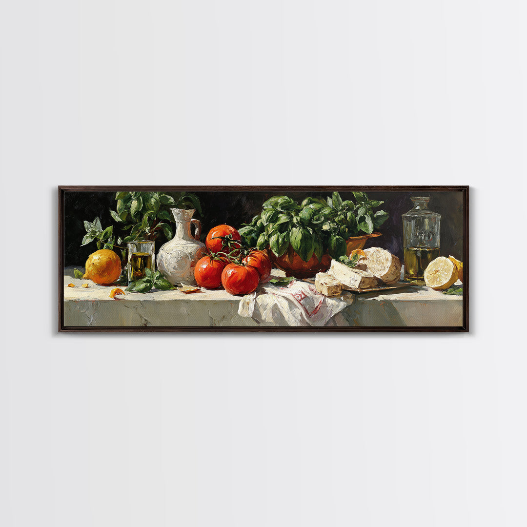 Cocktail and Citrus Bar Composition Framed Canvas Print, Restaurant Art, Large Wall Art, Restaurant Decor, Fine Art, Bistro, RES-3x1-99