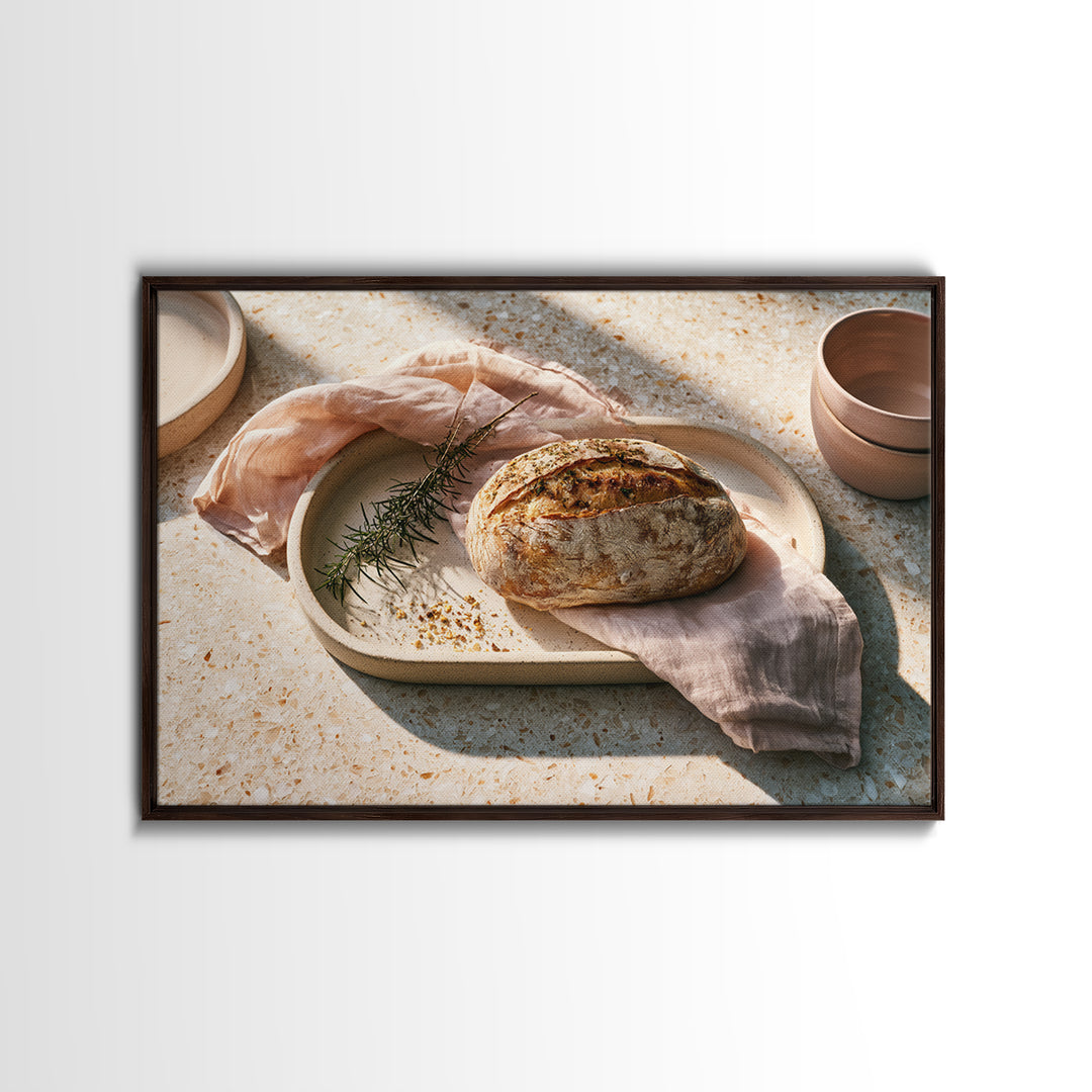 Rooster and Herbs for Farmhouse Restaurant Mood Canvas Print, Restaurant Art, Gallery Decor, Restaurant Decor, Fine Art, Bistro, RES-3x2-48