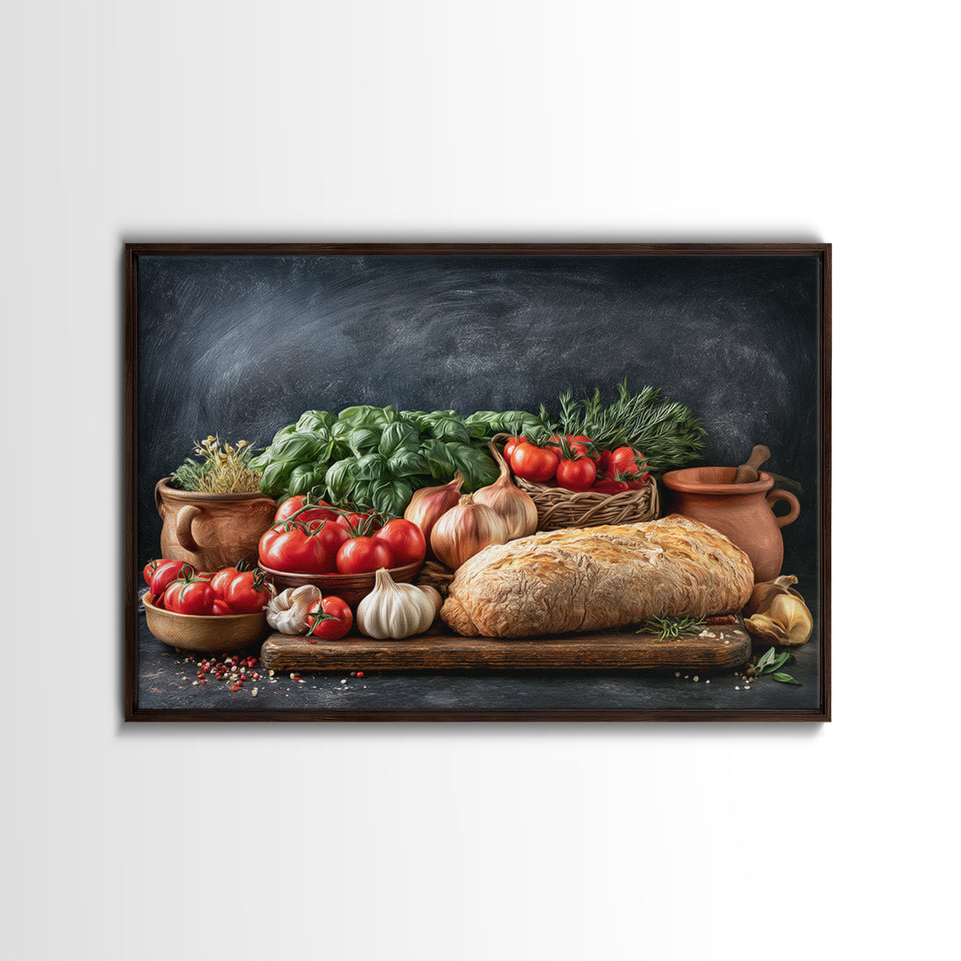 Blackboard Menu Feeling Without Readable Text Canvas Print, Restaurant Art, Neutral Decor, Restaurant Decor, Fine Art, Bistro, RES-3x2-49