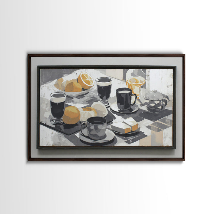 Cocktail and Citrus Bar Composition Framed Canvas Print, Restaurant Art, Canvas Print, Restaurant Decor, Fine Art, Bistro, RES-3x2-63