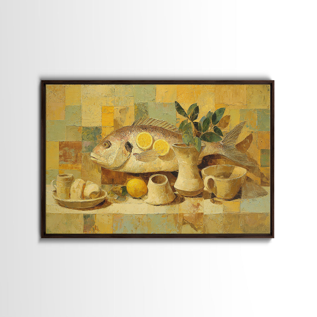 Rooster and Herbs for Farmhouse Restaurant Mood Canvas Print, Restaurant Art, Printable Wall Art, Restaurant Decor, Bistro, RES-3x2-96