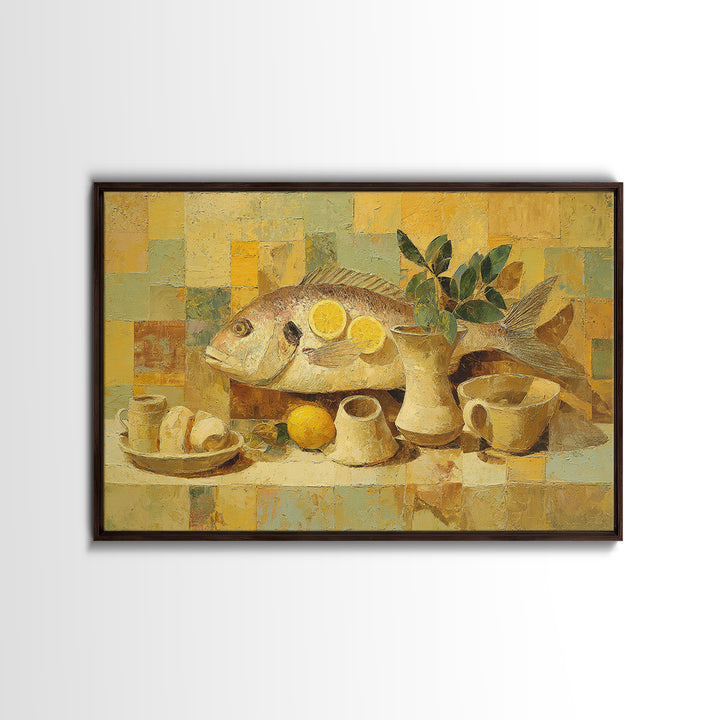 Rooster and Herbs for Farmhouse Restaurant Mood Canvas Print, Restaurant Art, Printable Wall Art, Restaurant Decor, Bistro, RES-3x2-96