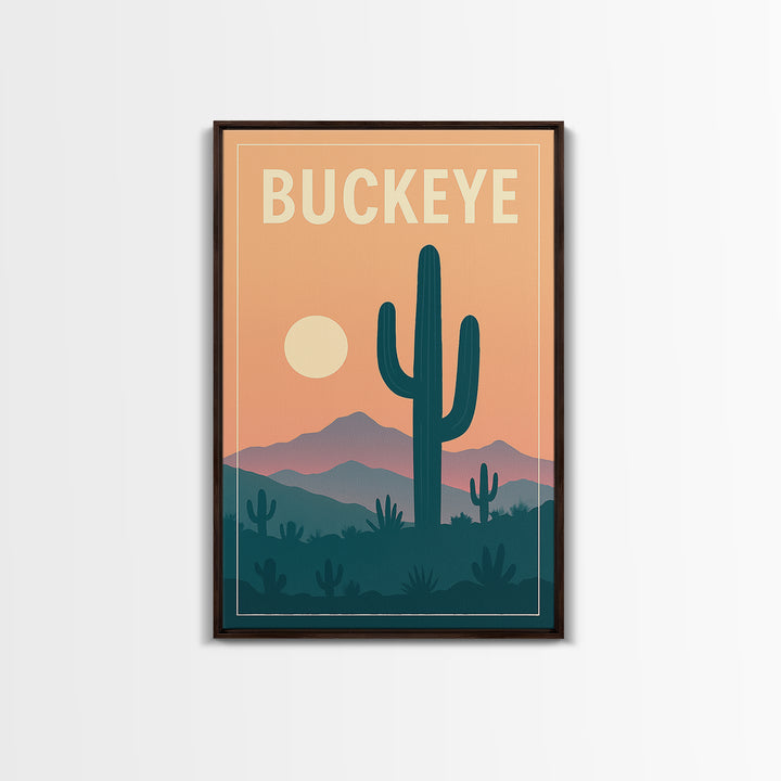 Buckeye Travel Poster, Canvas Print, Classic Travel Poster Art, Buckeye City Art, Gift For Travelers, Vintage City Poster, Poster Print