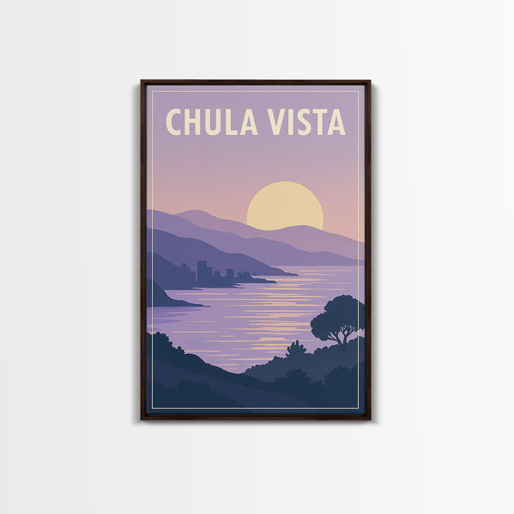 Chula Vista California Travel Poster, Canvas Print, Mid Century City Wall Art, Chula Vista Travel Art, Poster Art, Vintage Travel Print