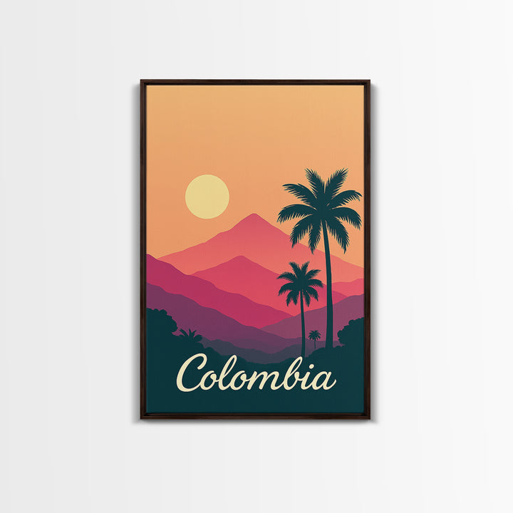 Columbia Travel Poster, Canvas Print, Mid Century City Wall Art, Columbia Travel Art, Vintage City Poster, Vintage Travel Art, Design 3