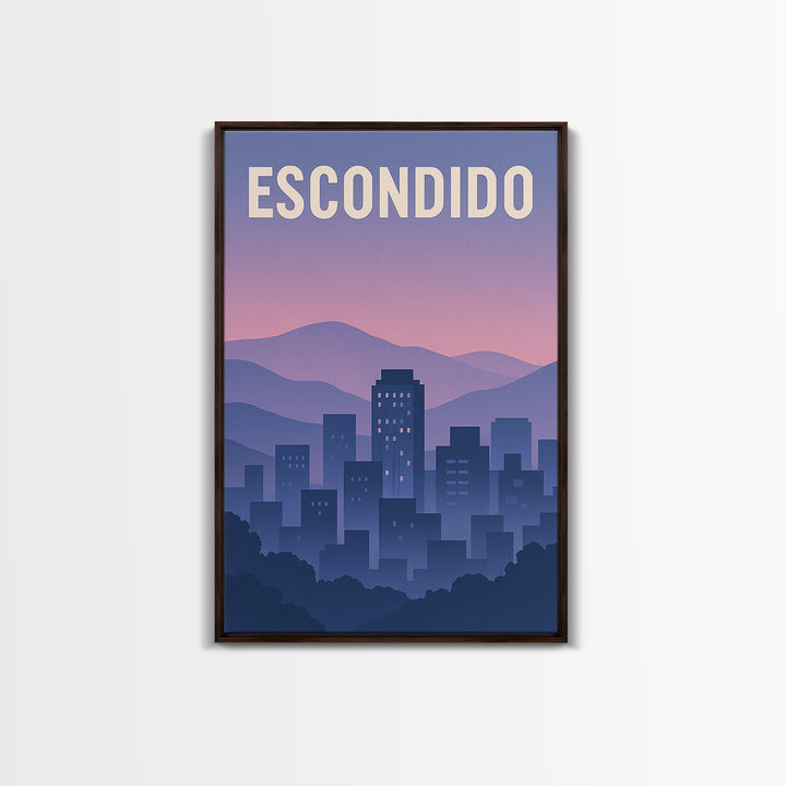 Escondido California Travel Poster, Canvas Print, Vintage Travel Poster Art, Escondido Wall Art, Travel Poster Art, Gift For Travelers