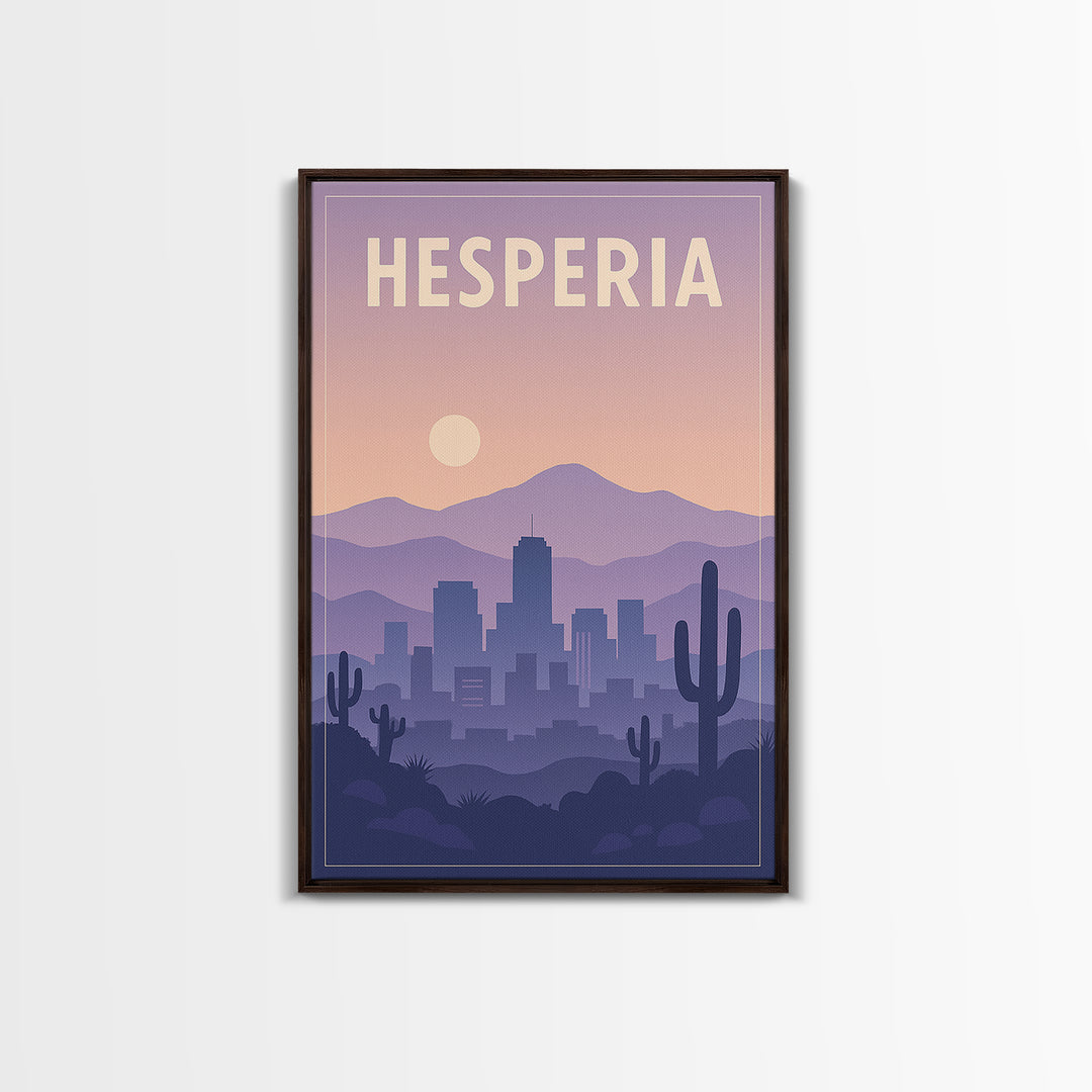 Hesperia California Travel Poster, Canvas Print, Classic Travel Poster Art, Hesperia Travel Art, City Travel Prints, Vintage Travel Art