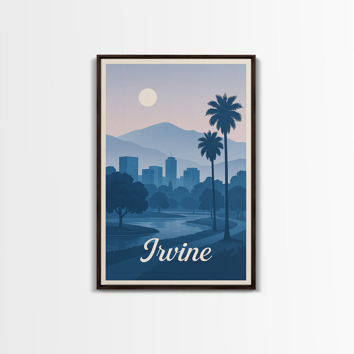 Irvine Travel Poster, Canvas Print, Mid Century City Wall Art, Irvine Travel Art, Vintage City Poster, Mid Century Wall Art, Travel Print