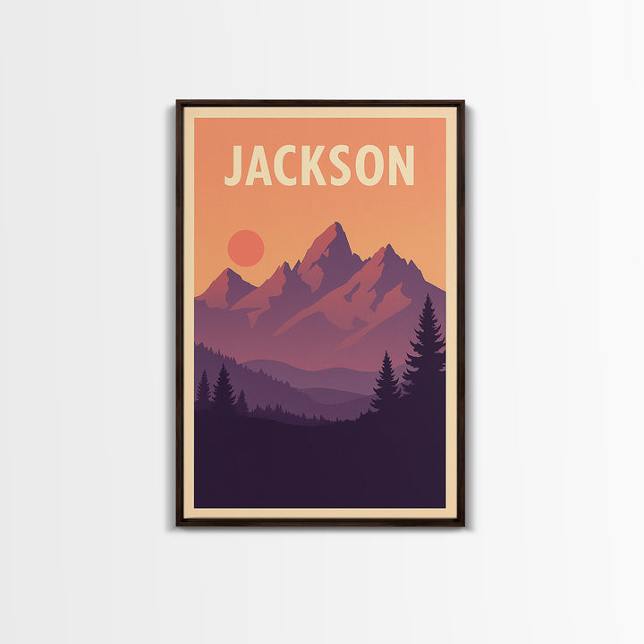 Jackson Mississippi Travel Poster, Canvas Print, Classic Poster Art, Jackson City Art, Travel Print, Travel Poster Set, City Art Print