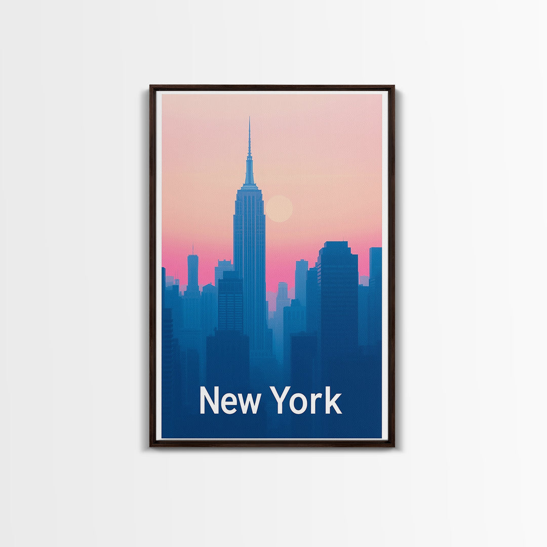 New York Travel Poster, Canvas Print, Classic Travel Poster Art, New York Travel Art, Modern Wall Decor, Fine Art Print, Retro Travel Print