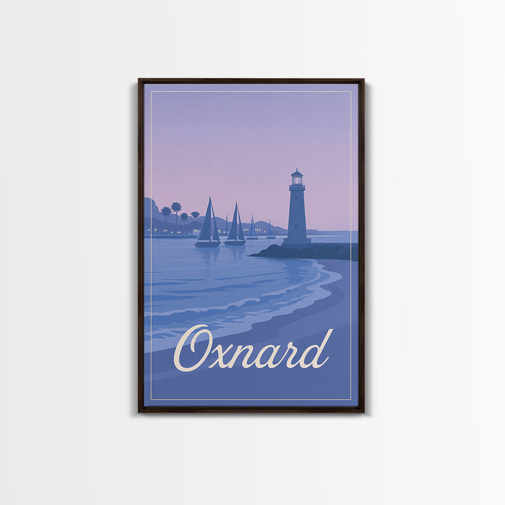 Oxnard Travel Poster, Canvas Print, Mid Century City Wall Art, Oxnard City Art, Travel Wall Art, Travel Poster Set, Wanderlust Decor