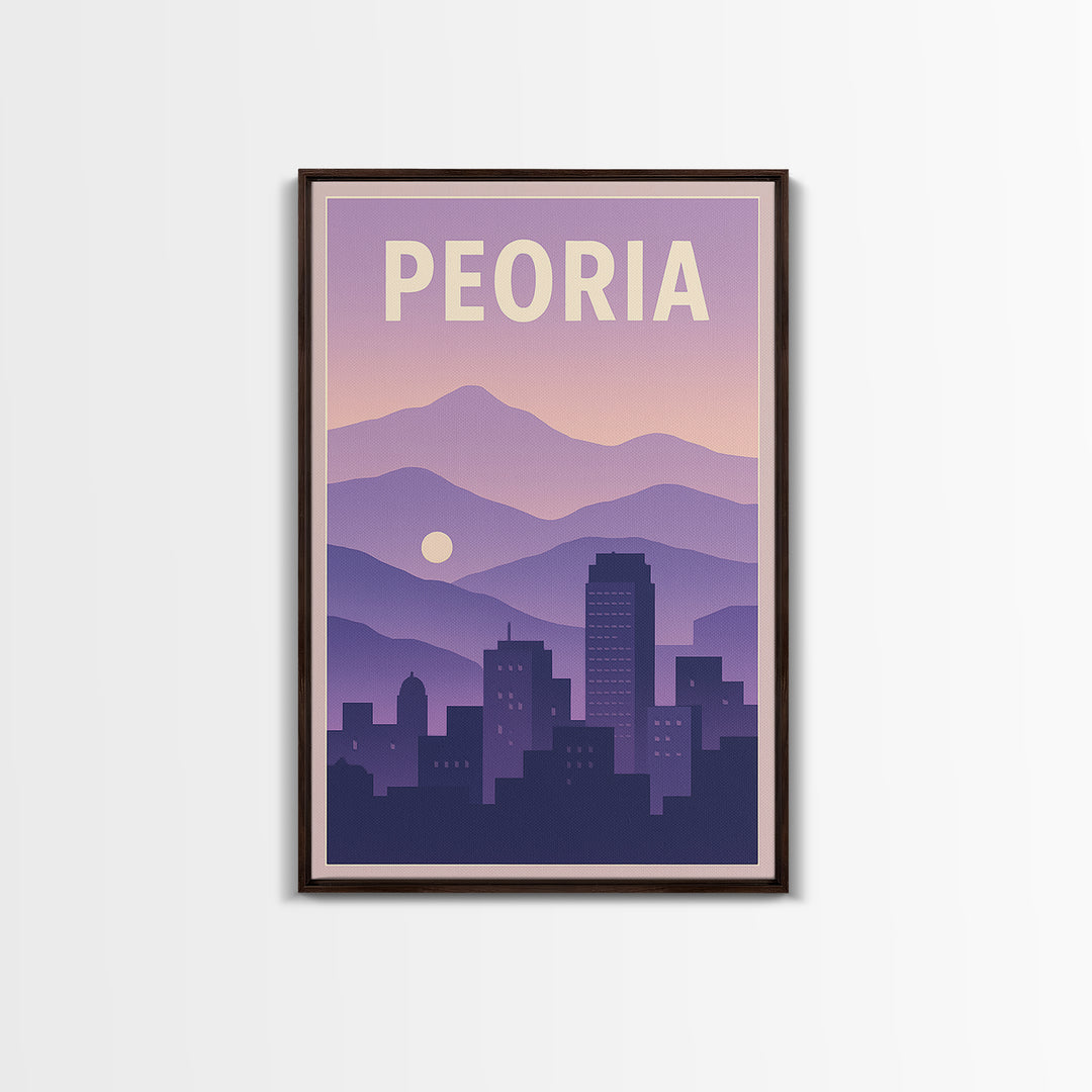Peoria Arizona Travel Poster, Canvas Print, Vintage Travel Poster Art, Peoria Poster Print, Travel Art Print, Wall Art, Poster Art