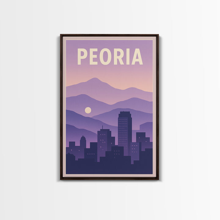 Peoria Arizona Travel Poster, Canvas Print, Vintage Travel Poster Art, Peoria Poster Print, Travel Art Print, Wall Art, Poster Art