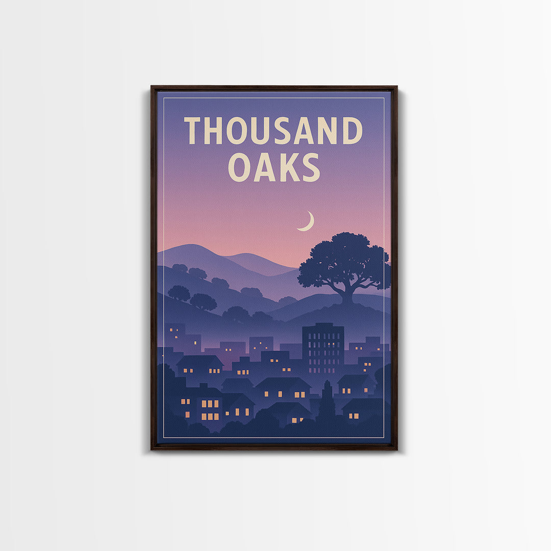 Thousand Oaks California Travel Poster, Canvas Print, Classic Poster Art, Thousand Oaks Wall Art, Gift For Travelers, Travel Poster Set