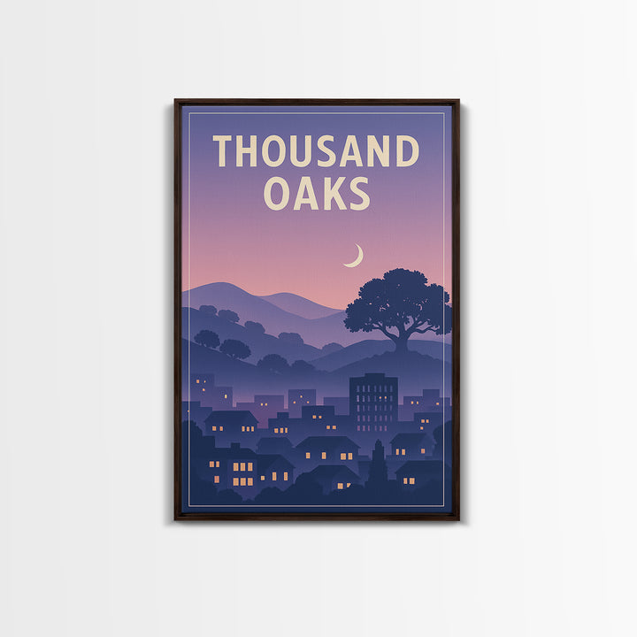 Thousand Oaks California Travel Poster, Canvas Print, Classic Poster Art, Thousand Oaks Wall Art, Gift For Travelers, Travel Poster Set