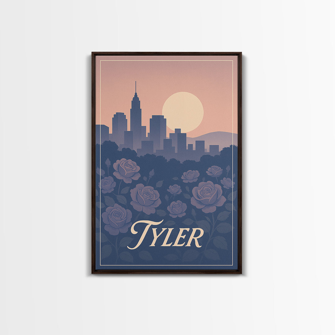 Tyler Travel Poster, Canvas Print, Vintage Travel Poster Art, Tyler Art Print, Gift For Travelers, Retro Travel Print, Travel Poster Set