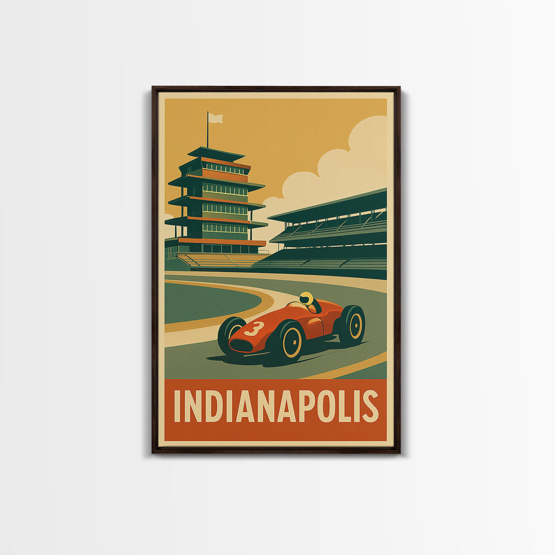 Indianapolis Indiana Travel Poster, Canvas Print, Vintage Theatre Style Art, Indianapolis Poster Print, Travel Poster Set, Travel Poster Art