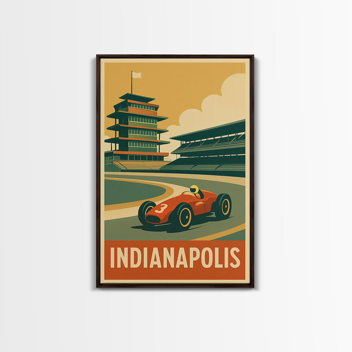 Indianapolis Indiana Travel Poster, Canvas Print, Vintage Theatre Style Art, Indianapolis Poster Print, Travel Poster Set, Travel Poster Art
