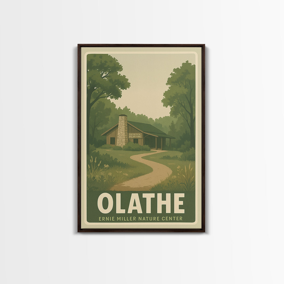 Olathe Kansas Travel Poster, Canvas Print, Old School Travel Poster, Olathe Art Print, City Illustration, Wall Art, Vintage Travel Art