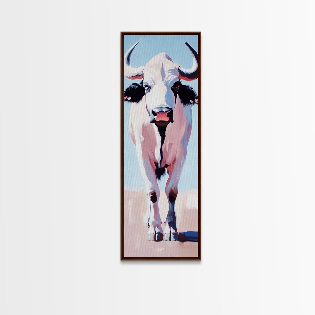 Bison Canvas Print Modern Rustic Wall Art Boho Art Southwest Wall Art Above Bed Art Vertical Wall Art