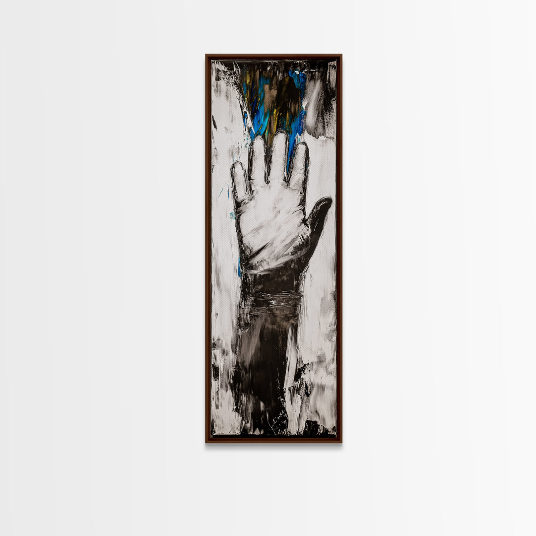 Abstract Hand Painting Framed Canvas Print moody art dark romance painting geometric wall art contemporary home decor unique gift