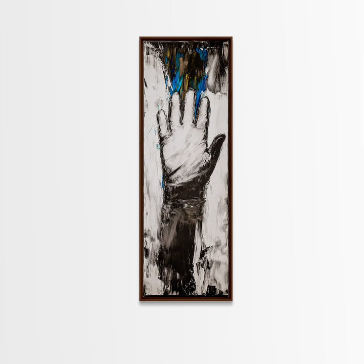 Abstract Hand Painting Framed Canvas Print moody art dark romance painting geometric wall art contemporary home decor unique gift